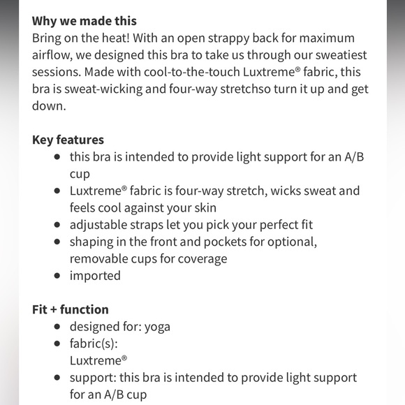 Lululemon SHALA bra - Picture 6 of 6